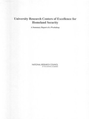 cover image of University Research Centers of Excellence for Homeland Security
